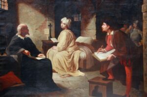 Dipinto che raffigura una scena leggendaria in cui il pittore Guido Reni ritrae Beatrice Cenci in prigione prima della sua esecuzione, un'opera tradizionalmente associata al pittore ottocentesco Achille Leonardi.